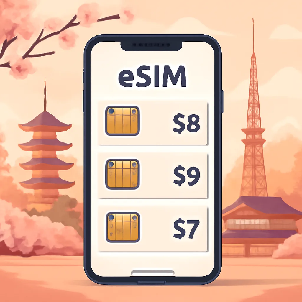 Best Japan eSIM Under $10: 7-Day Tourist Plans Compared